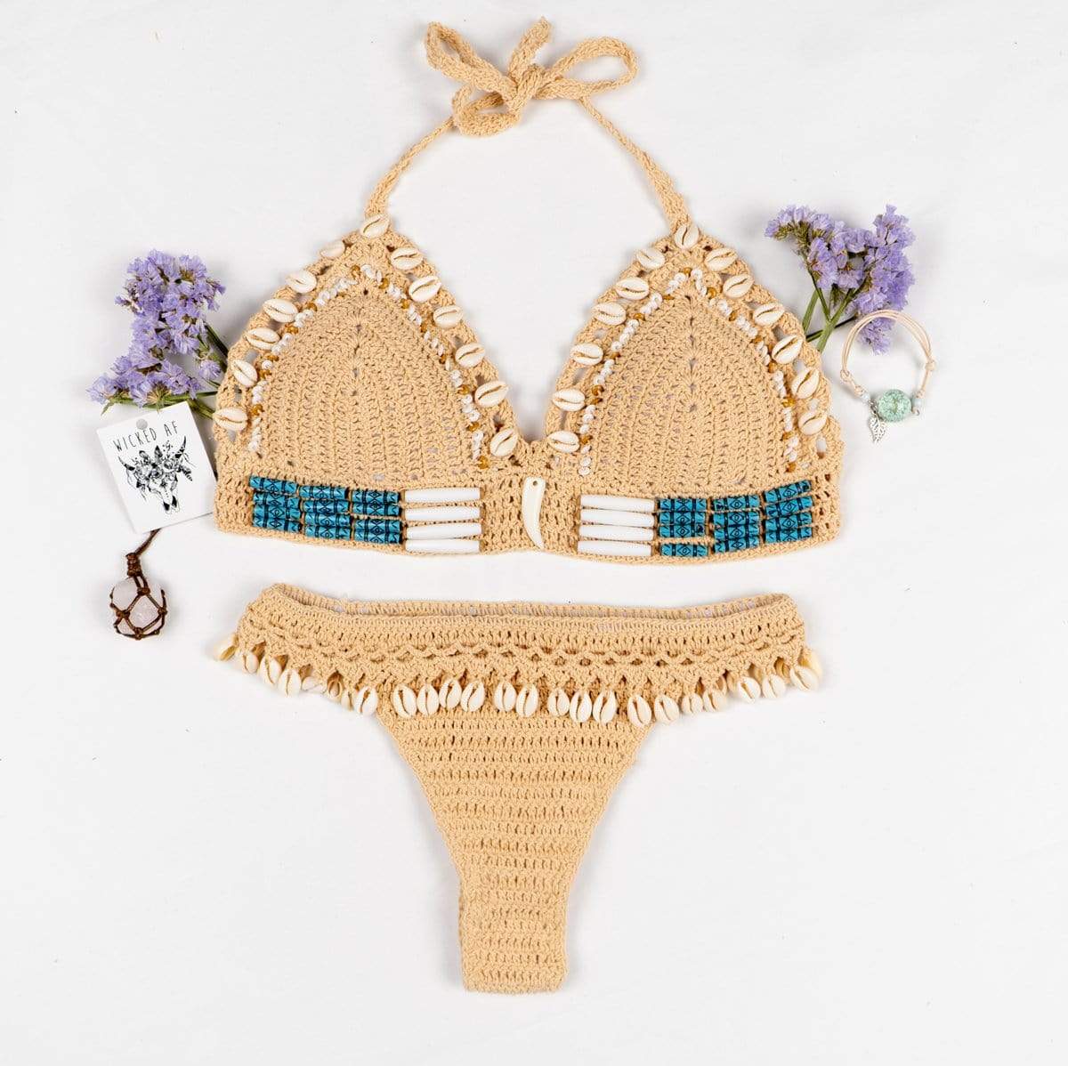 SHELL CROCHET TRIANGLE BIKINI SET