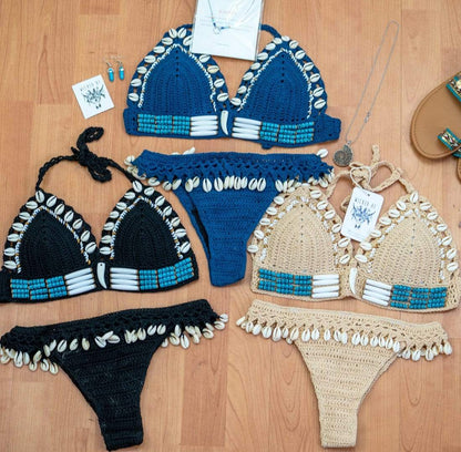 SHELL CROCHET TRIANGLE BIKINI SET