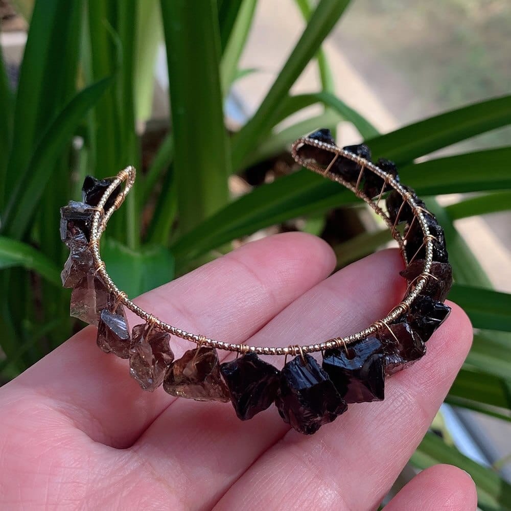 Healing Crystals Cuff Bangle