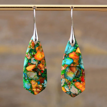 Bohemian Jasper Dangle Earrings