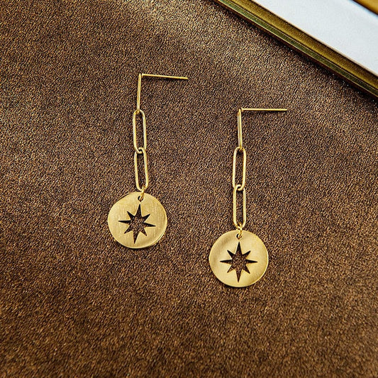 Star Chain Earrings