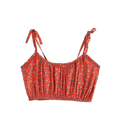 Steffy Floral Two Piece Set in Red