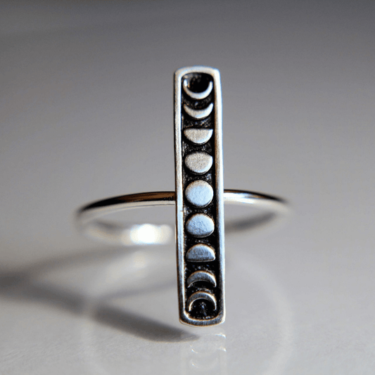 Sterling Silver Moon Phase Ring