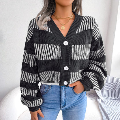 Striped Oversized Cardigan