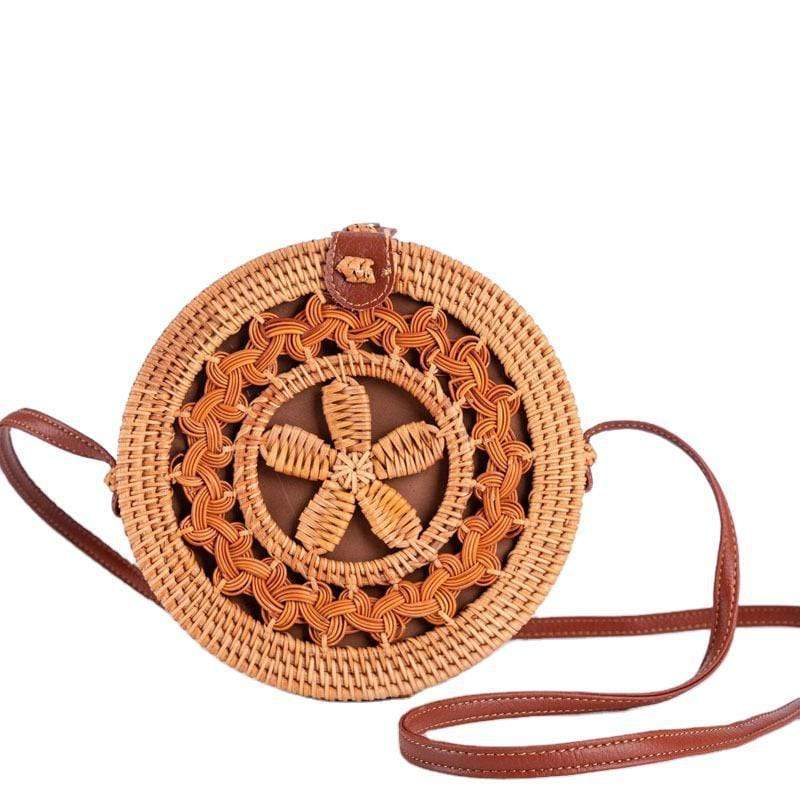 Tahiti Round Rattan Bag