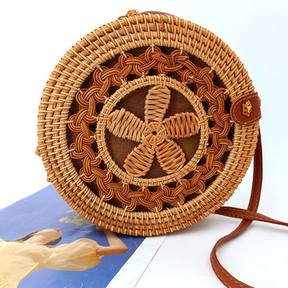 Tahiti Round Rattan Bag