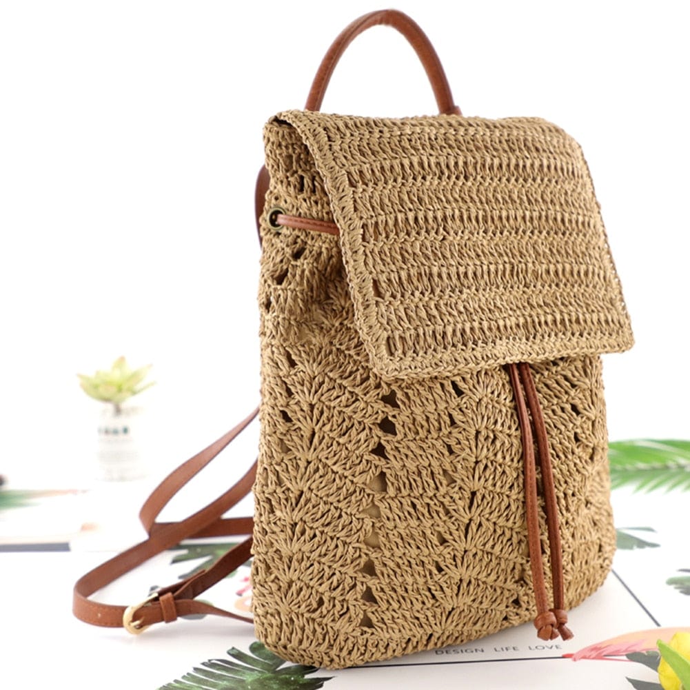 Theokleia Straw BackpacK