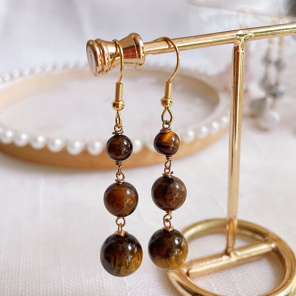 Natural Crystal Drop Earring