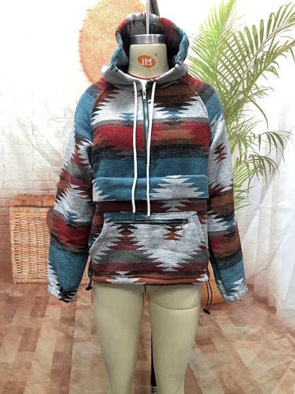 Troy Aztec Print Hoodie