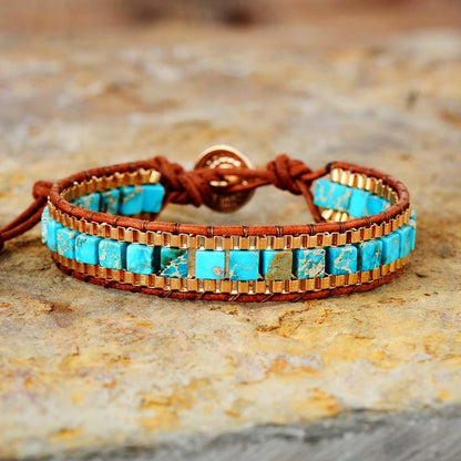 Natural Stone Wrap Bracelet