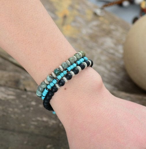 Turquoise Beaded Boho Bracelet