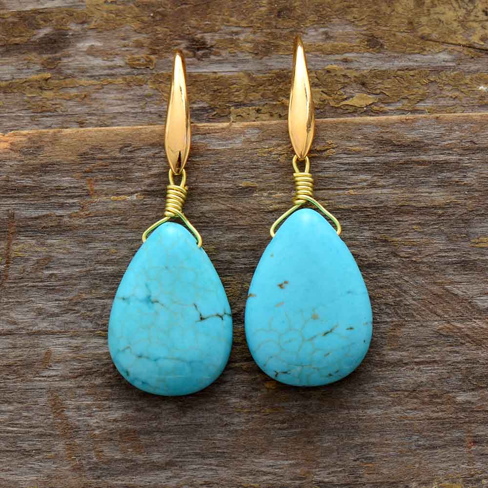 Turquoise Teardrop Earrings