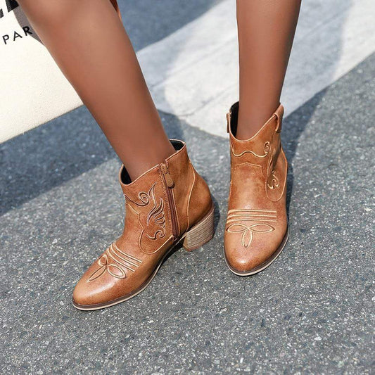 Vegan Leather Ankle Boots