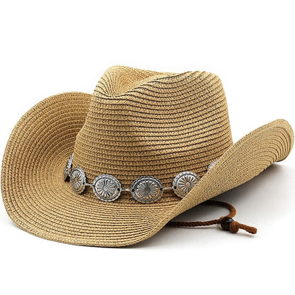 Wesley Straw Western Cowboy Hat