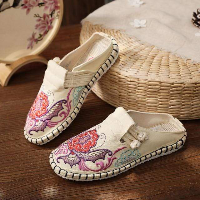 Butterfly Embroidered Espadrilles