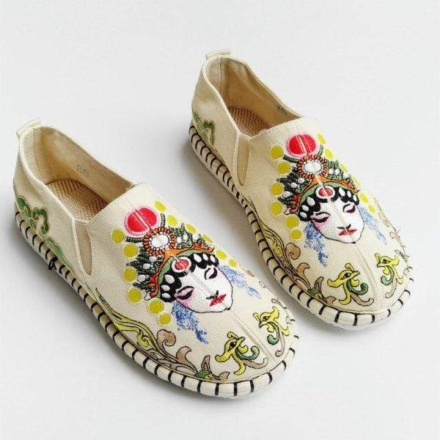 Retro Female Figure Espadrilles