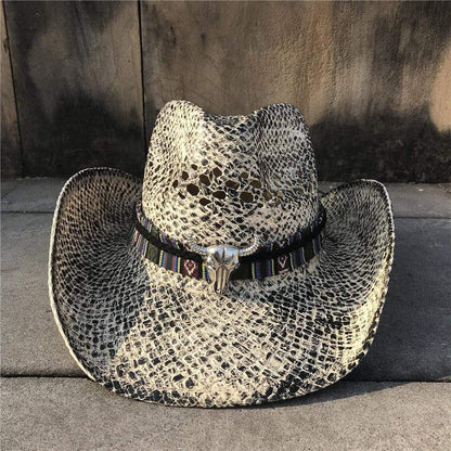 Mock-Snake Design Cowgirl Hat