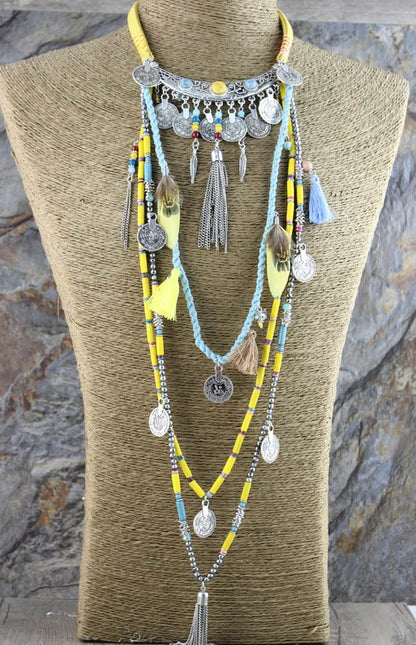 Earthly Gypsy Statement Long Necklace