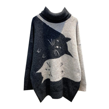 Yin & Yang Cats Knit Sweater