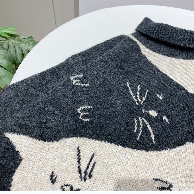 Yin & Yang Cats Knit Sweater