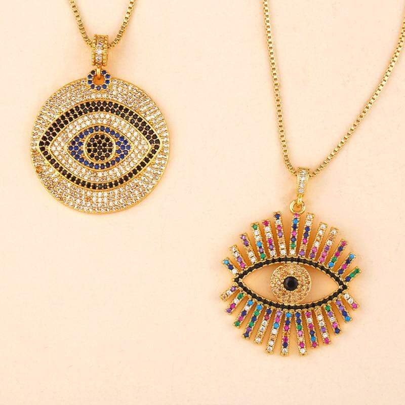 Zirconia Evil Eye Necklaces