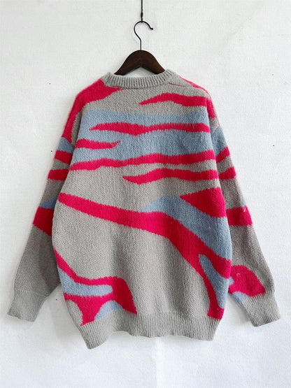 Lava Burst Brushed Pullover Sweater