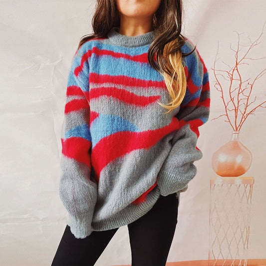 Lava Burst Brushed Pullover Sweater