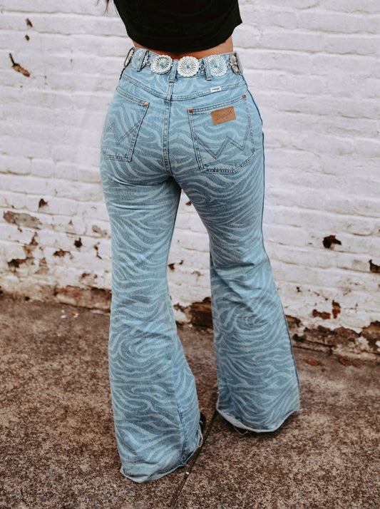 Final Sale_ Wild Thing Wrangler Limited Tiger Print Jeans