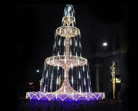 Christmas Light Fountain for Outside Decoration