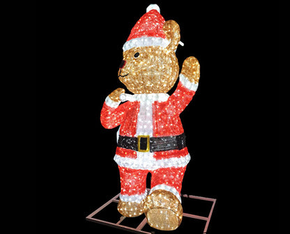 Big Acrylic Christmas Lighted Teddy Bear