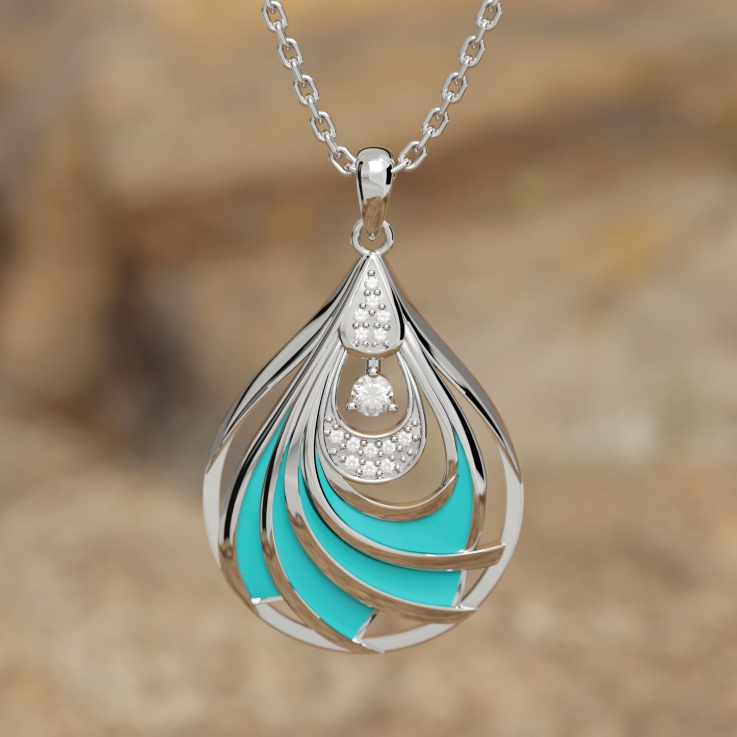 Zephyr Teardrop Necklace