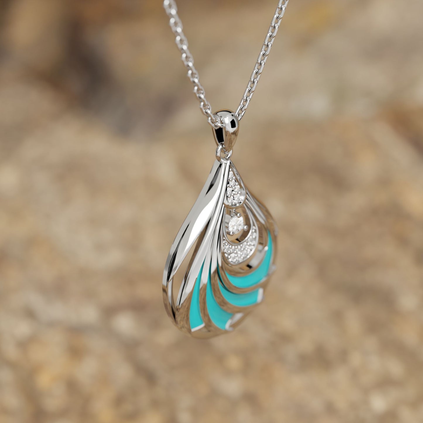 Zephyr Teardrop Necklace