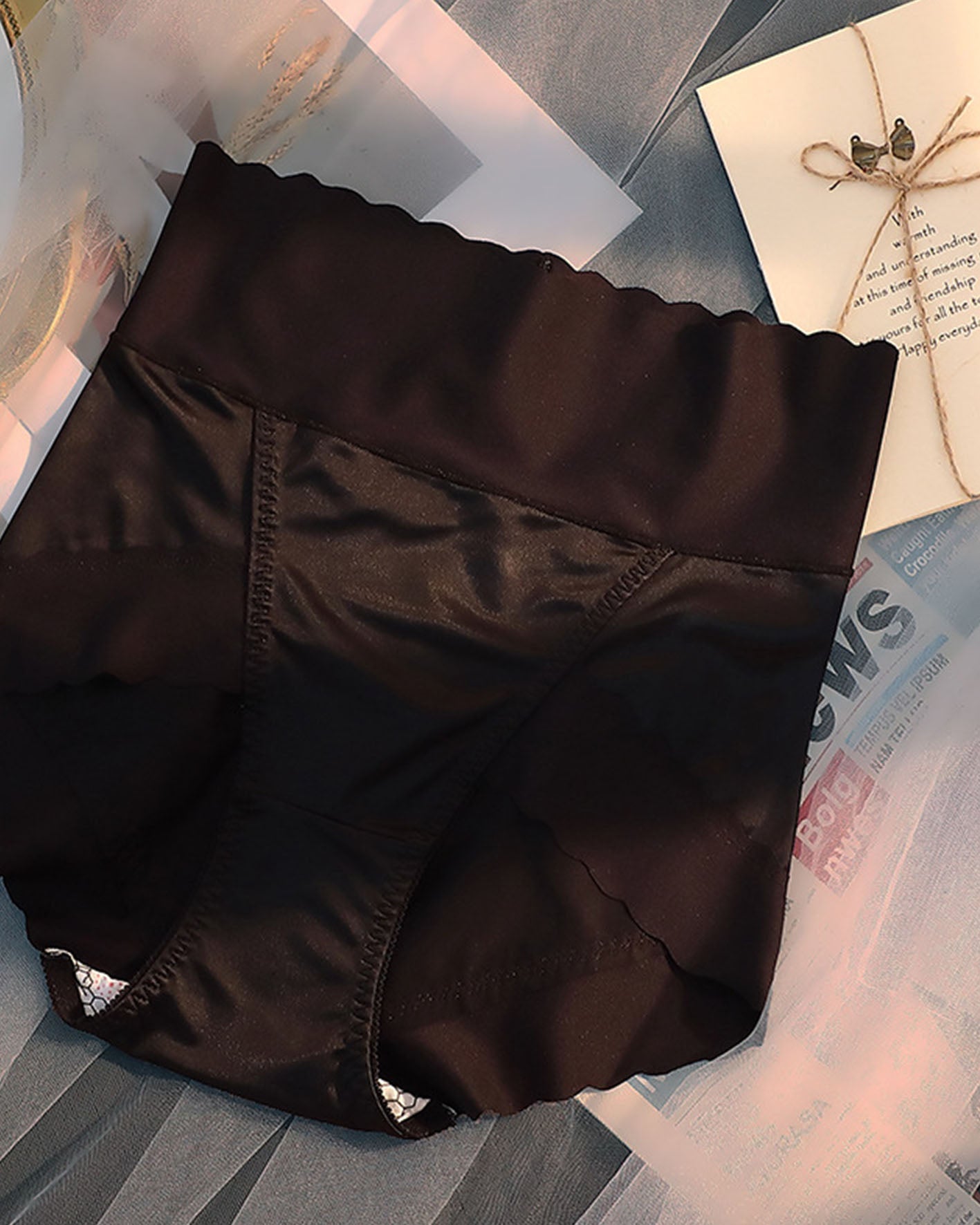 High-Waisted. Hip Lift Satin Fashion Panties